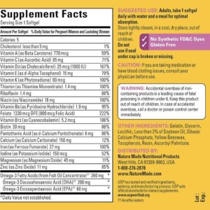 Vitaminas Prenatales + Ácido Fólico & DHA Nature Made — Nutrición completa para el embarazo