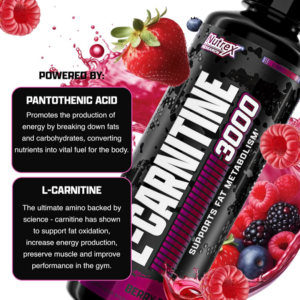 L-Carnitina Líquida Premium Nutrex 3000mg — Sin estimulantes