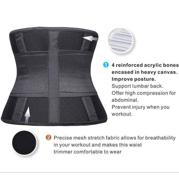 Faja de Fuerza con Doble Ajuste — Soporte lumbar y moldeo corporal