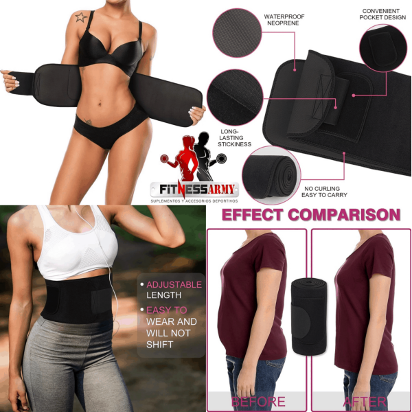 Faja Reductora de Neopreno — Termogénica para cintura y abdomen