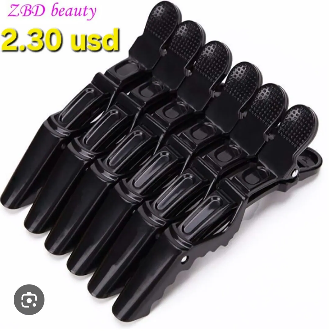 Pinzas de cocodrilo para el cabello (estuche de 6)