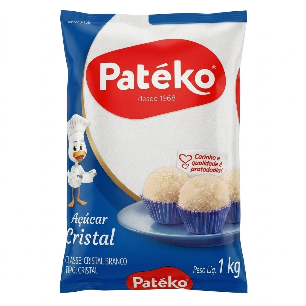 Azúcar blanca cristalina Patéko (1 kg / 2.2 lb)