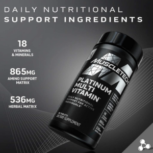 Multivitaminas Platinum MuscleTech — 90 cápsulas | 90 servicios
