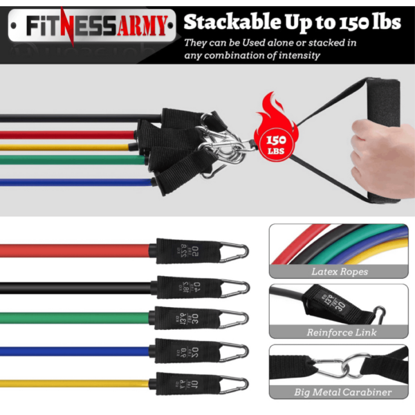 Kit de Ligas Multifuncionales de Alta Resistencia 150lb — Set completo