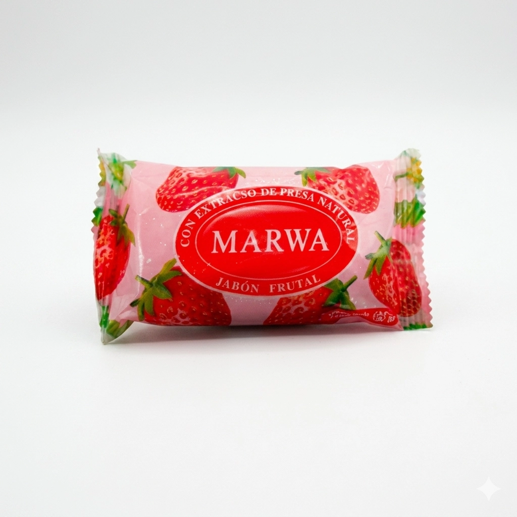 Jabón frutal con extracto de fresa Marwa (100 g / 3.5 oz)