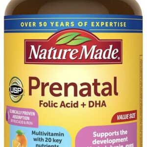 Vitaminas Prenatales + Ácido Fólico & DHA Nature Made — Nutrición completa para el embarazo