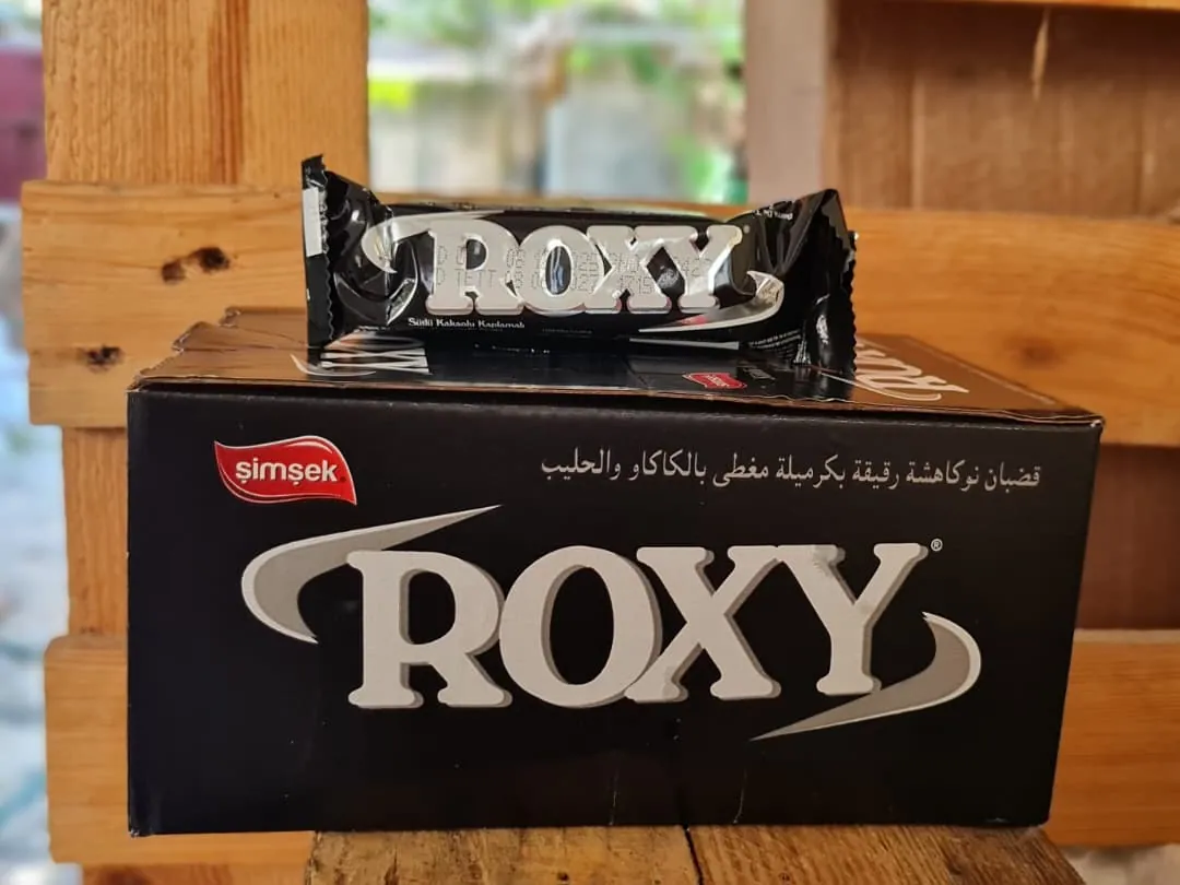 Barra Roxy Şimşek de caramelo cubierta de chocolate