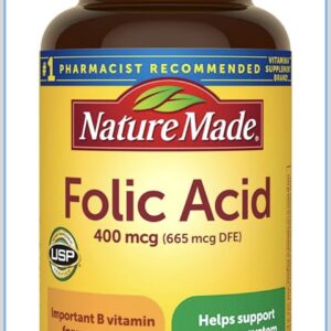 Ácido Fólico Nature Made(Vitamina B9) — Apoyo esencial para la salud celular