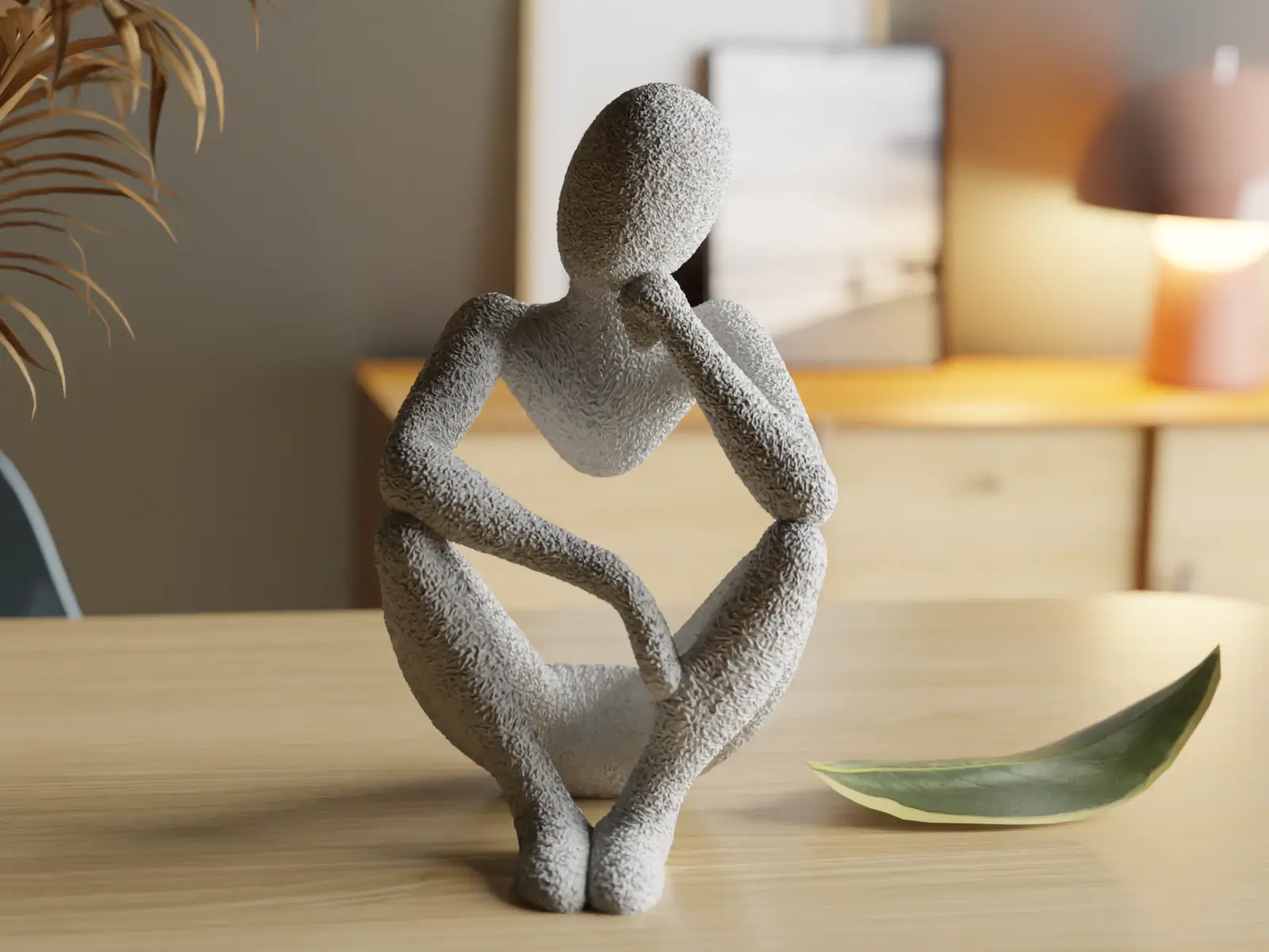 Figura persona sentada 12cm impresa en 3D