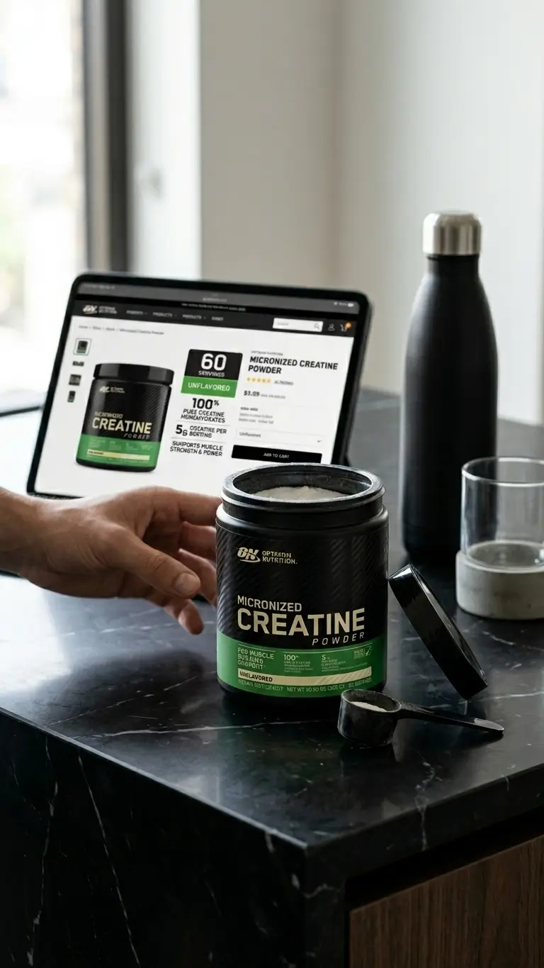Creatina Micronizad Monohidratada Optimum Nutrition 300g — 60 servicios