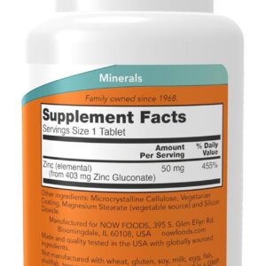 Zinc 50mg Now — 100 cápsulas | Inmunidad, testosterona y recuperación