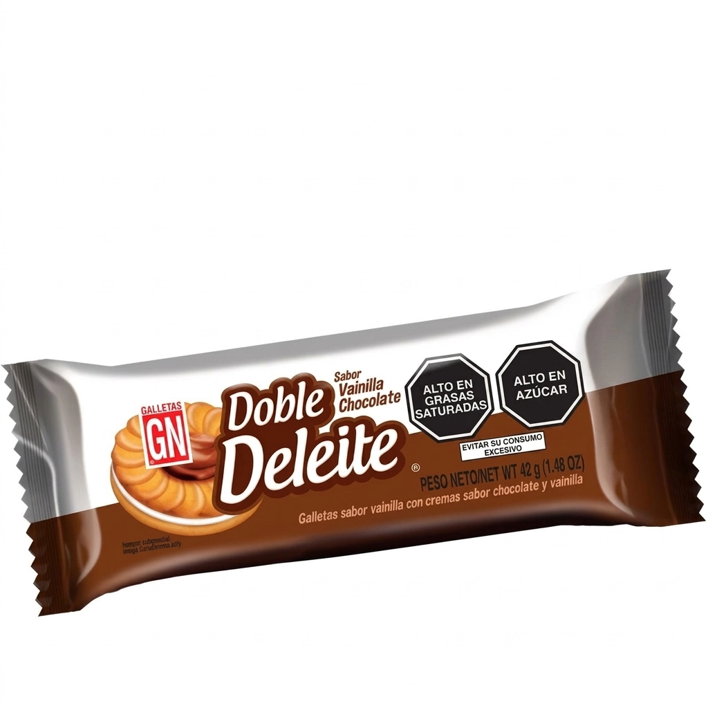Galletas sabor vainilla con cremas sabor chocolate y vainilla Doble Deleite GN (42 g / 1.48 oz)