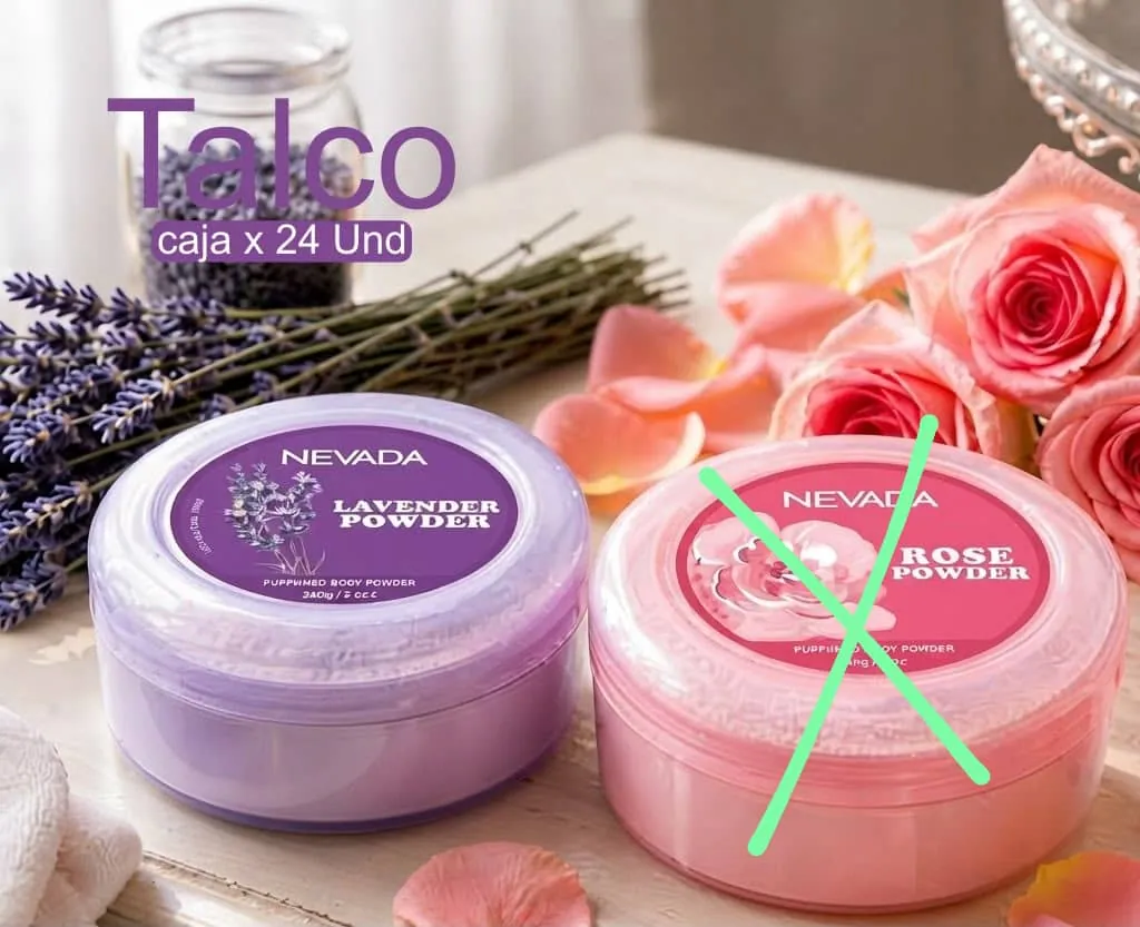 Talco perfumado Nevada de lavanda (caja de 24 unidades)