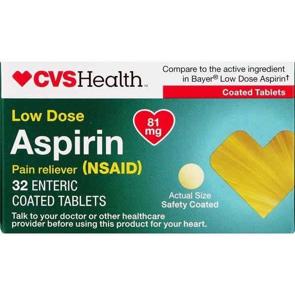 Aspirina 81mg — 500 pastillas | Dosis cardíaca preventiva