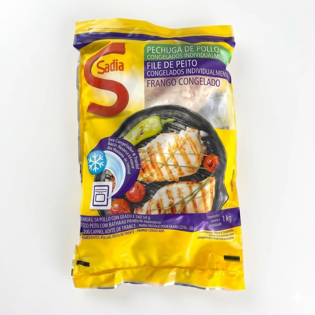 Pechuga de pollo sin hueso Sadia (1 kg / 2.2 lb)