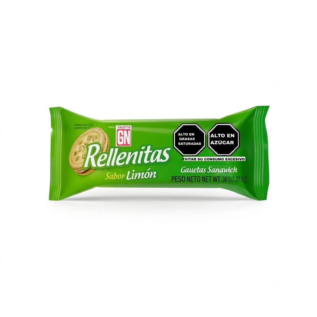 Galletas con crema sabor a limón Rellenitas (36 g / 1.27 oz)